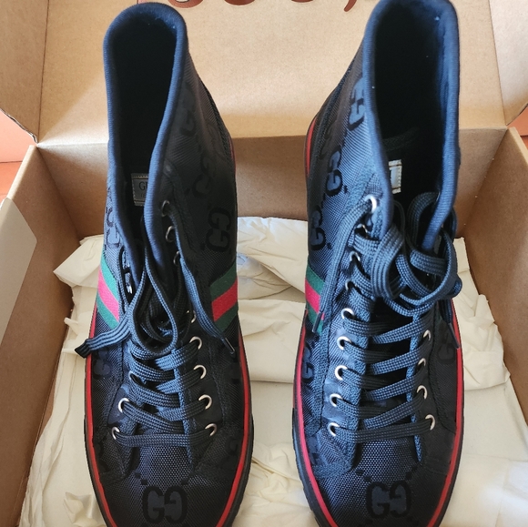 Gucci Mens Off The Grid High Top Sneaker/ Nylon - Picture 2 of 9